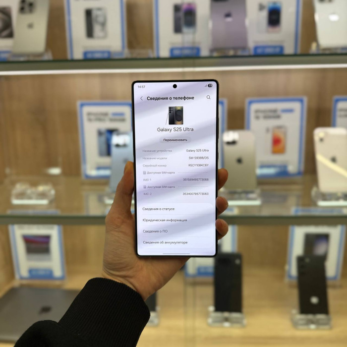 Б/У Смартфон Samsung Galaxy S25 Ultra 12/256GB Черный Титан (Titanium Black)