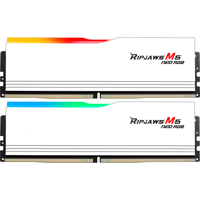 Оперативная память 32Gb DDR5 6000MHz G.Skill Ripjaws M5 Neo RGB White (F5-6000J3636F16GX2-RM5NRW) (2x16Gb KIT)