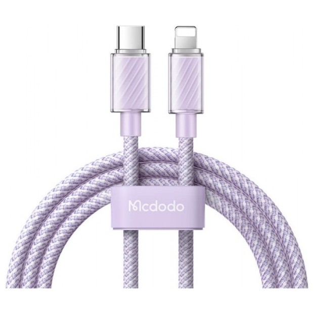 Кабель McDodo Type-C to Lightning Colorfull Crystal Series 1.2 m 36W CA-3662 Фиолетовый