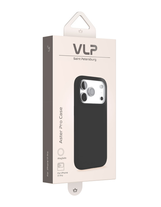 Чехол защитный VLP Aster Pro Case с MagSafe для iPhone 17 Pro, черный