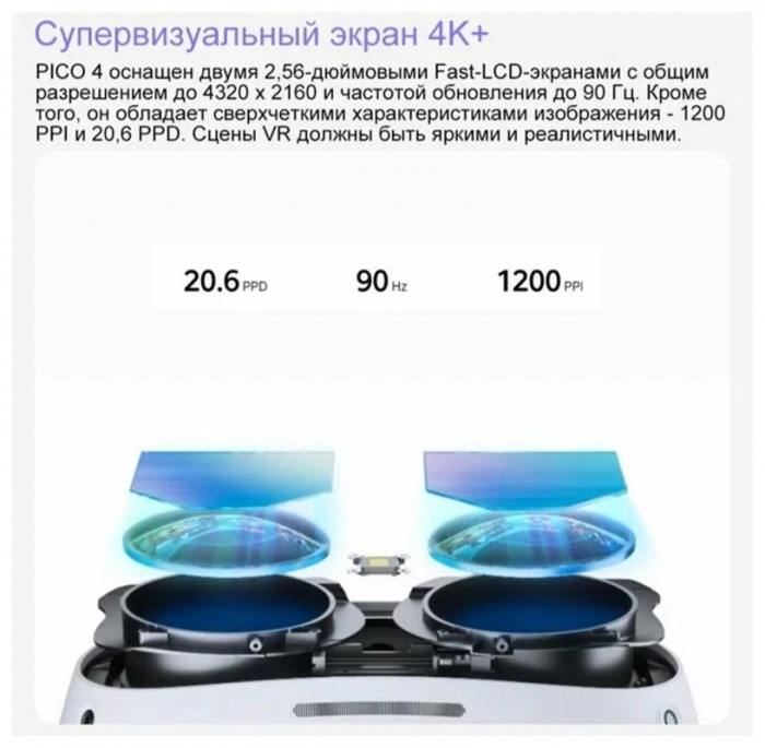 Шлем виртуальной реальности PICO 4 128GB Белый | Фото 15 из 16