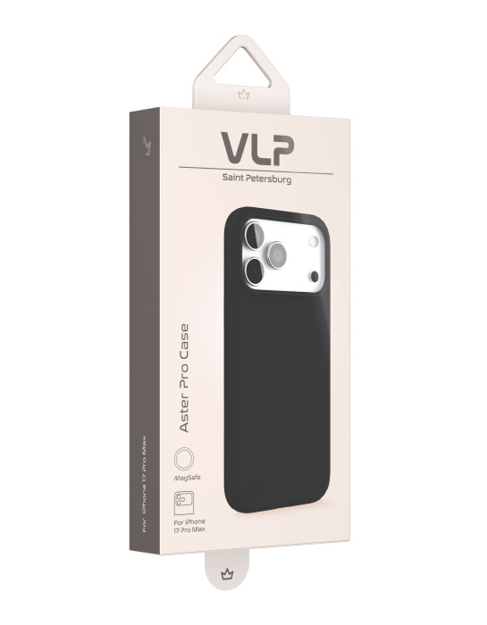 Чехол защитный VLP Aster Pro Case с MagSafe для iPhone 17 Pro Max, черный