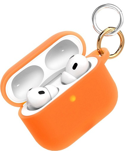 Чехол силиконовый VLP Charm Case для AirPods Pro 3, оранжевый