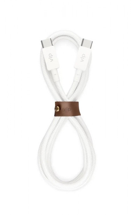 Кабель VLP Nylon Cable USB C - USB C 1.2м белый