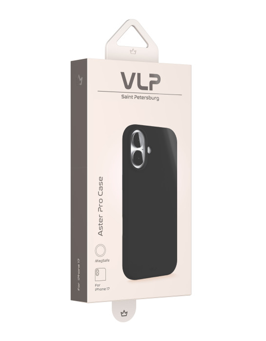 Чехол защитный VLP Aster Pro Case с MagSafe для iPhone 17, черный