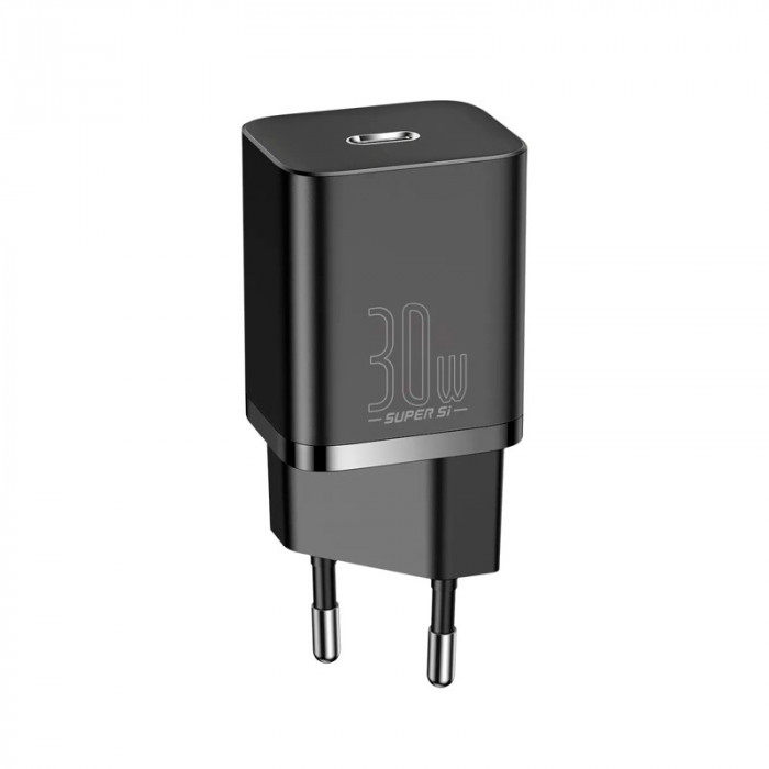 Зарядное устройство Baseus Super Si Quick Charger 1C 30W EU Черный (CCSUP-J01) | Фото 2 из 3