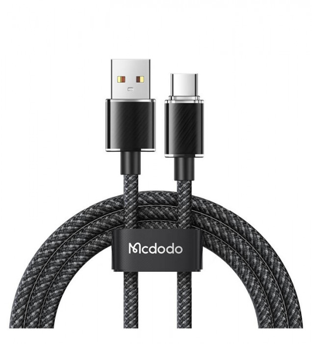 Кабель McDodo USB to Type-C Colorfull Crystal Series 2 m (6A QC 2.0/3.0/4.0 ) CA-3653 Черный