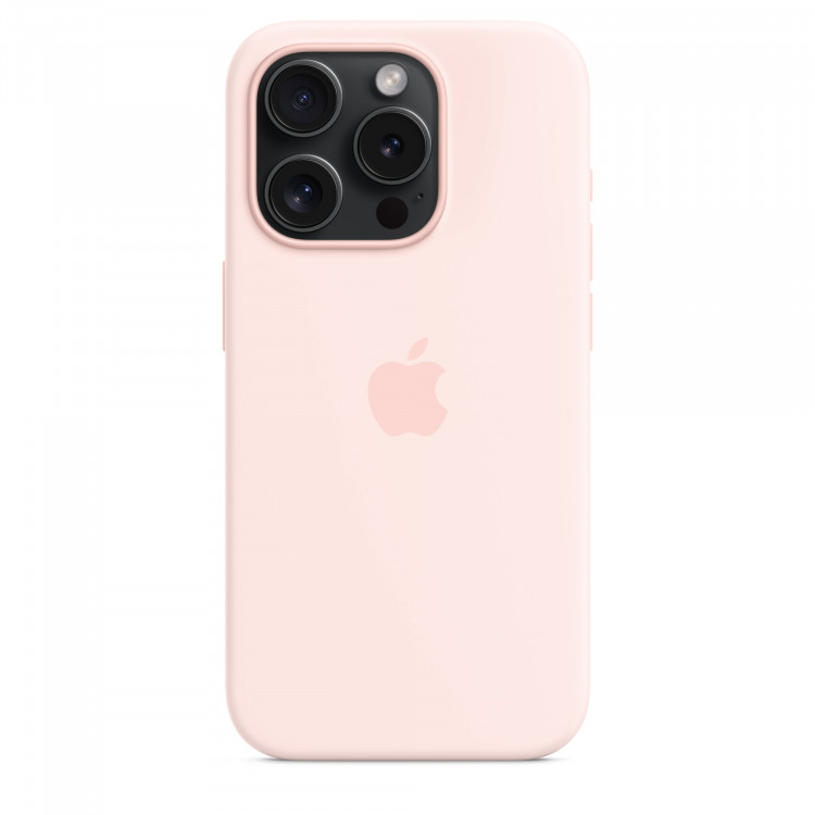 Чехол Silicone Case MagSafe для iPhone 15 Pro Max Light Pink