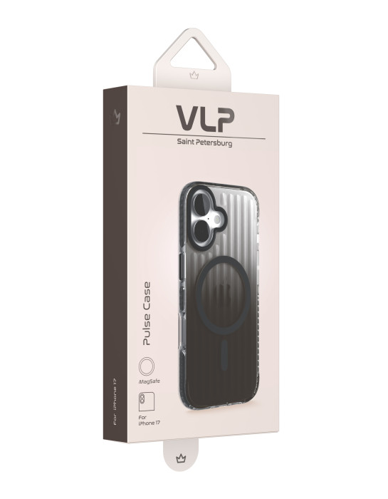 Чехол защитный VLP Pulse Case с MagSafe для iPhone 17, черный