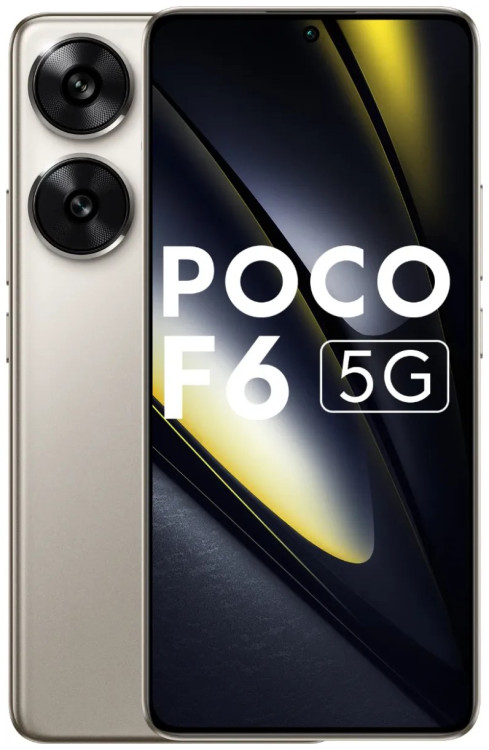 Смартфон Poco F6 12/512GB Золотистый (Titanium Gold)
