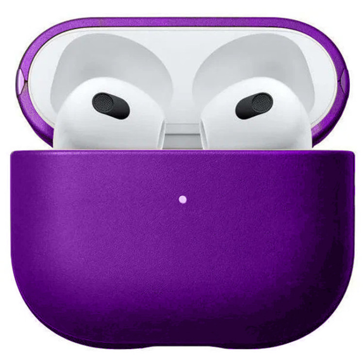 Чехол кожаный Leather Case на AirPods 3 Фиолетовый
