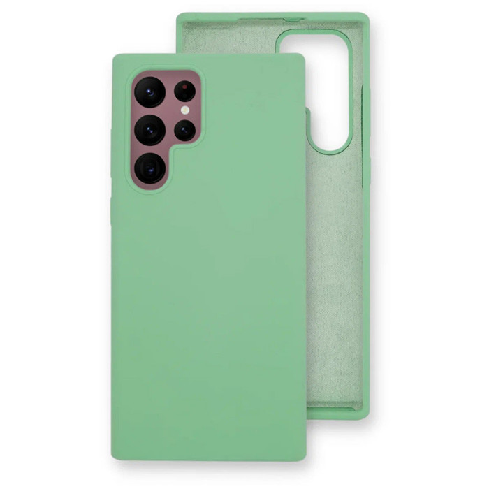 Чехол Silicone case для Samsung Galaxy S22 Ultra Салатовый | Фото 2 из 2