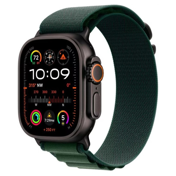 Умные часы Apple Watch Ultra 2 2024 49mm GPS + Cellular Black Titanium Case with Navy Trail Loop | Фото 1 из 2