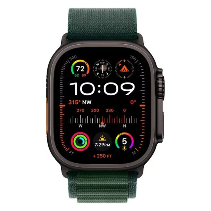 Умные часы Apple Watch Ultra 2 2024 49mm GPS + Cellular Black Titanium Case with Navy Trail Loop | Фото 2 из 2