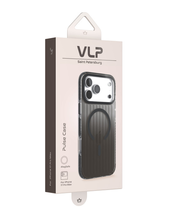 Чехол защитный VLP Pulse Case с MagSafe для iPhone 17 Pro Max, черный
