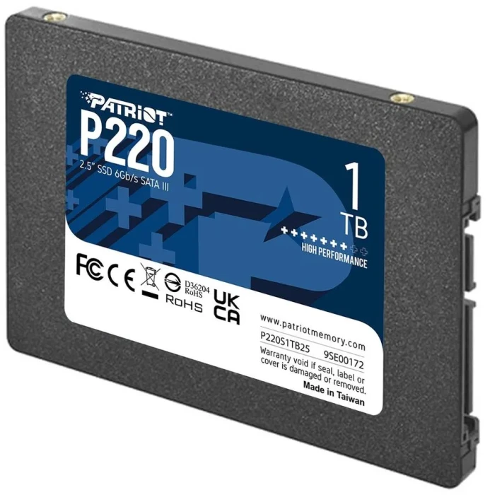 Накопитель SSD 1Tb Patriot P220 (P220S1TB25, 2.5&quot;)
