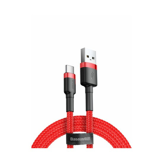 Кабель Baseus cafule Cable USB For Type-C 3A 1M Красный (CATKLF-B09) | Фото 2 из 3