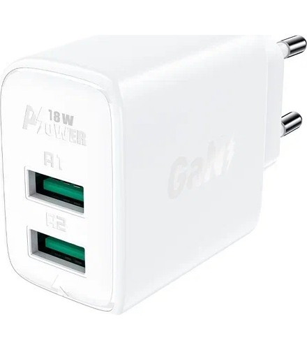 Зарядное устройство ACEFAST A33 18W USB-A+USB-A Белый | Фото 2 из 3