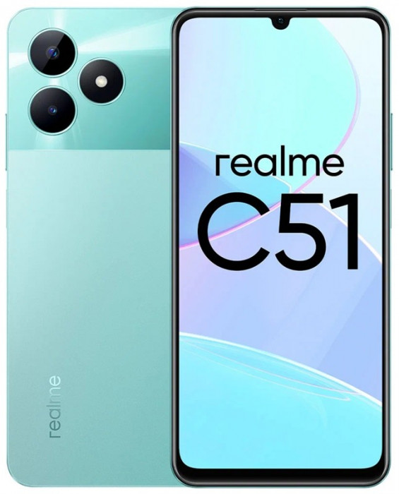 Смартфон Realme C51 4/128GB Зеленый (Mint Green) EAC
