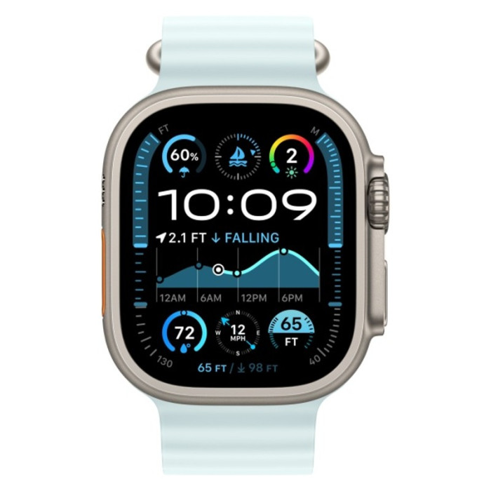 Умные часы Apple Watch Ultra 2 2024 49mm GPS + Cellular Titanium Case with Ice Blue Ocean Band | Фото 2 из 3