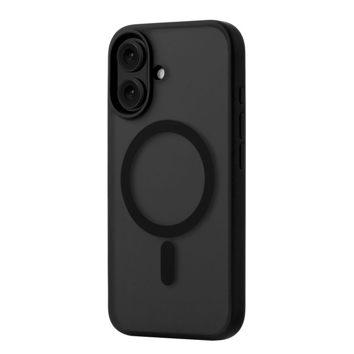 Чехол защитный uBear Cloud Mag Case для iPhone 16, MagSafe совместимый, усиленный, силк-тач, Черный | Фото 5 из 5