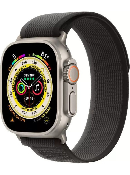 Умные часы Apple Watch Ultra 49mm GPS + Cellular Titanium Case with Black/Gray Trail Loop | Фото 4 из 4