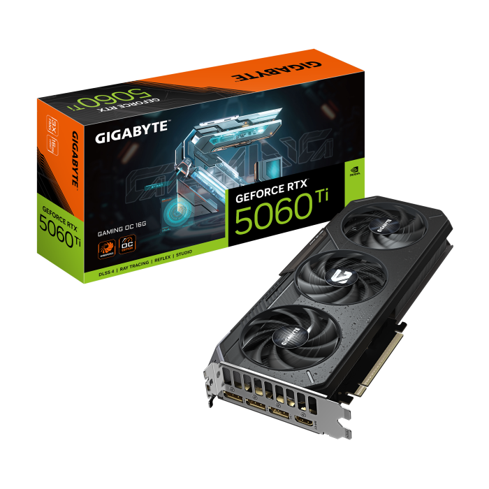 Видеокарта NVIDIA GeForce RTX 5060 Ti Gigabyte 16Gb (GV-N506TGAMING OC-16GD)