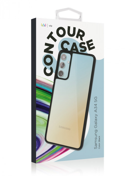 Чехол защитный VLP Contour Case для Samsung Galaxy A34 черный | Фото 3 из 4