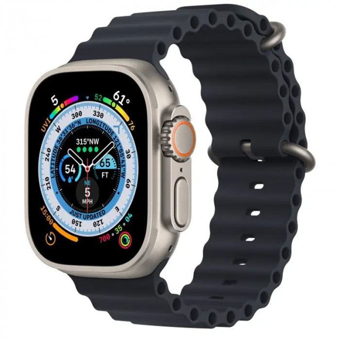 Умные часы Apple Watch Ultra 49mm GPS + Cellular Titanium Case with Midnight Ocean Band | Фото 1 из 4