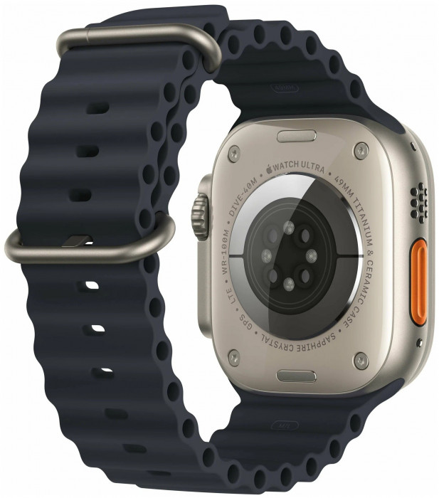 Умные часы Apple Watch Ultra 49mm GPS + Cellular Titanium Case with Midnight Ocean Band | Фото 3 из 4
