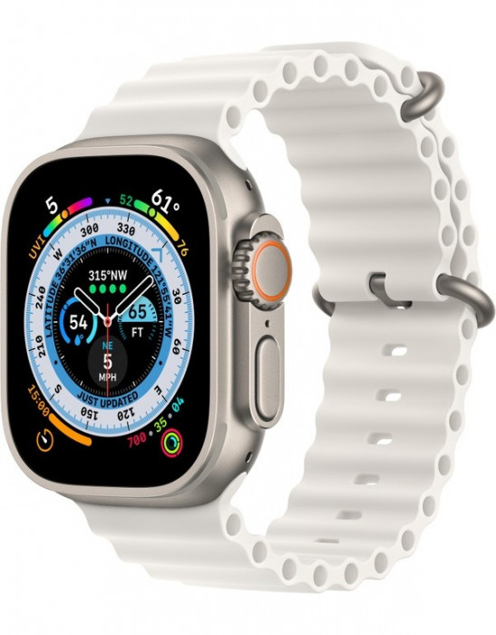 Умные часы Apple Watch Ultra 49mm GPS + Cellular Titanium Case with Starlight Ocean Band | Фото 1 из 4