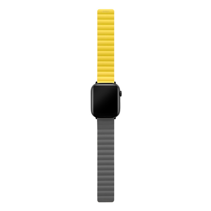 Ремешок uBear Mode для Apple Watch S/M (38, 40, 41 мм), силиконовый, Черный/Желтый | Фото 2 из 3