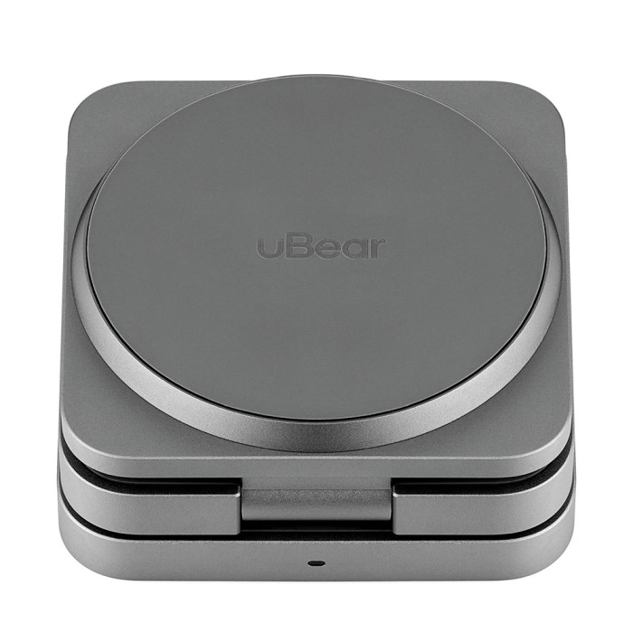 Беспроводное зарядное устройство uBear Balance Ultra, 3-в-1, с поддержкой MagSafe, Qi2, Серый | Фото 5 из 7