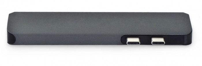Стыковочная станция Gurdini для Macbook USB-C to 2*PD/HDMI/2*USB3.0/SD/TF Графит | Фото 3 из 6