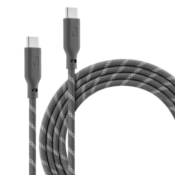 Кабель зарядный uBear Trend Cable USB-C/USB-C 1.2м, 60W, Серо-Бежевый | Фото 2 из 5