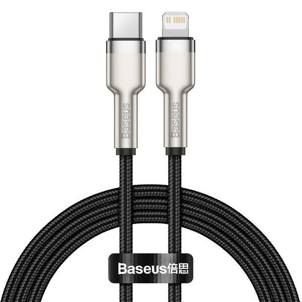 Кабель Baseus Cafule Series Metal Data Cable Type-C to Lightning PD 20W 1m Черный (CATLJK-A01) | Фото 1 из 3