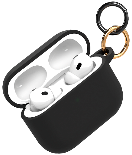 Чехол силиконовый VLP Charm Case для AirPods Pro 3, черный