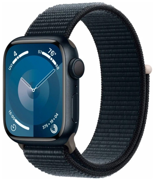 Умные часы Apple Watch Series 9 45mm Midnight Aluminum Case with Midnight Sport Loop | Фото 1 из 4