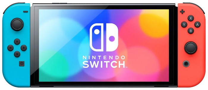 Игровая приставка Nintendo Switch OLED 64GB Неоновый синий/неоновый красный | Фото 1 из 8
