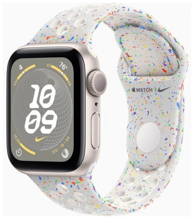 Умные часы Apple Watch SE 2023 40mm Aluminum Case with Nike Sport Band Starlight Pure Platinum | Фото 1 из 4