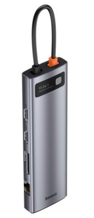Стыковочная станция Baseus Metal Gleam Series 11-in-1 Multifunctional Type-C HUB Docking Station Серый (CAHUB-CT0G)