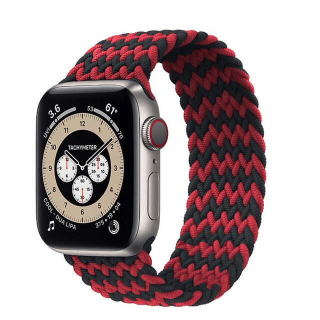 Ремешок Mono Loop Apple Watch 42/44/45/49mm Красный/Черный | Фото 2 из 3