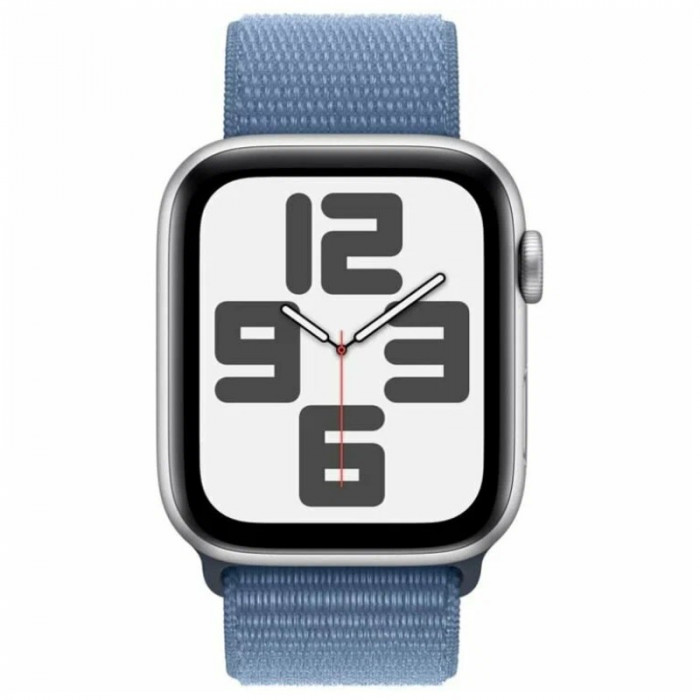 Умные часы Apple Watch SE 2023 40mm Aluminum Case with Sport Loop Серебристый/Синий | Фото 2 из 3