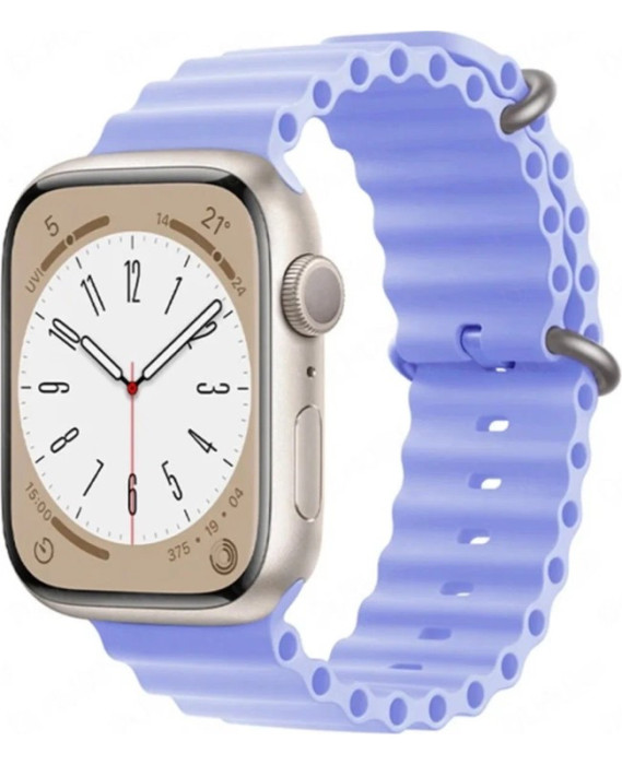 Ремешок для Apple Watch 42/44/45/49mm Ocean Band Голубой (с текстурой кожи) | Фото 2 из 2