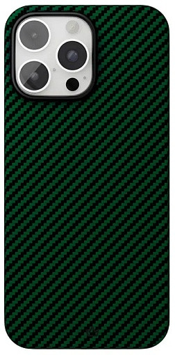 Чехол защитный VLP Kevlar Case с MagSafe для iPhone 16 Pro Max Зеленый