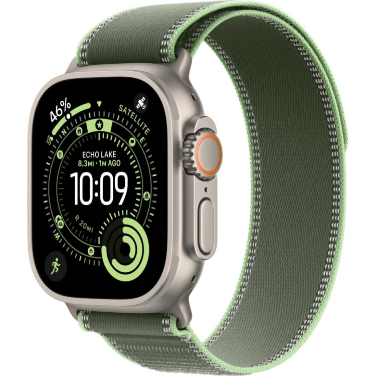 Умные часы Apple Watch Ultra 3 2025 49mm Natural Titanium Case with Green/Neon Trail Loop