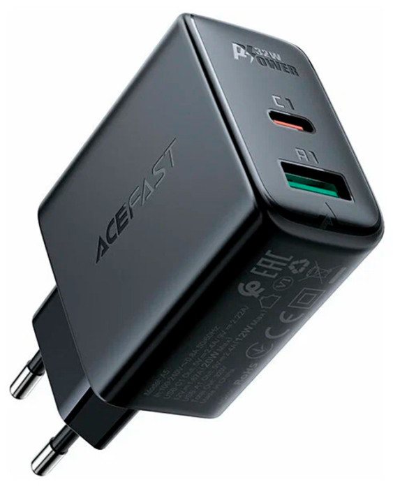 Зарядное устройство ACEFAST A5 32W USB-C Черный | Фото 2 из 2
