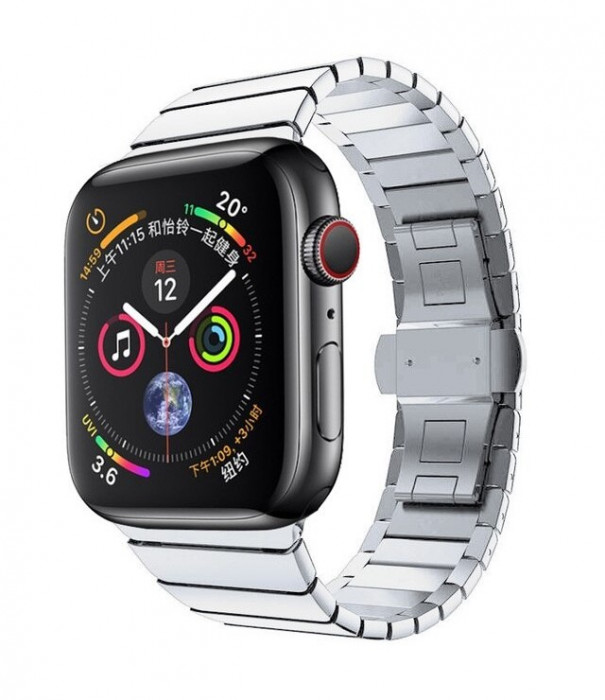Ремешок Gurdini Stainless Steel Link Bracelet Apple Watch 42/44/45mm Серебро (Silver) | Фото 1 из 2